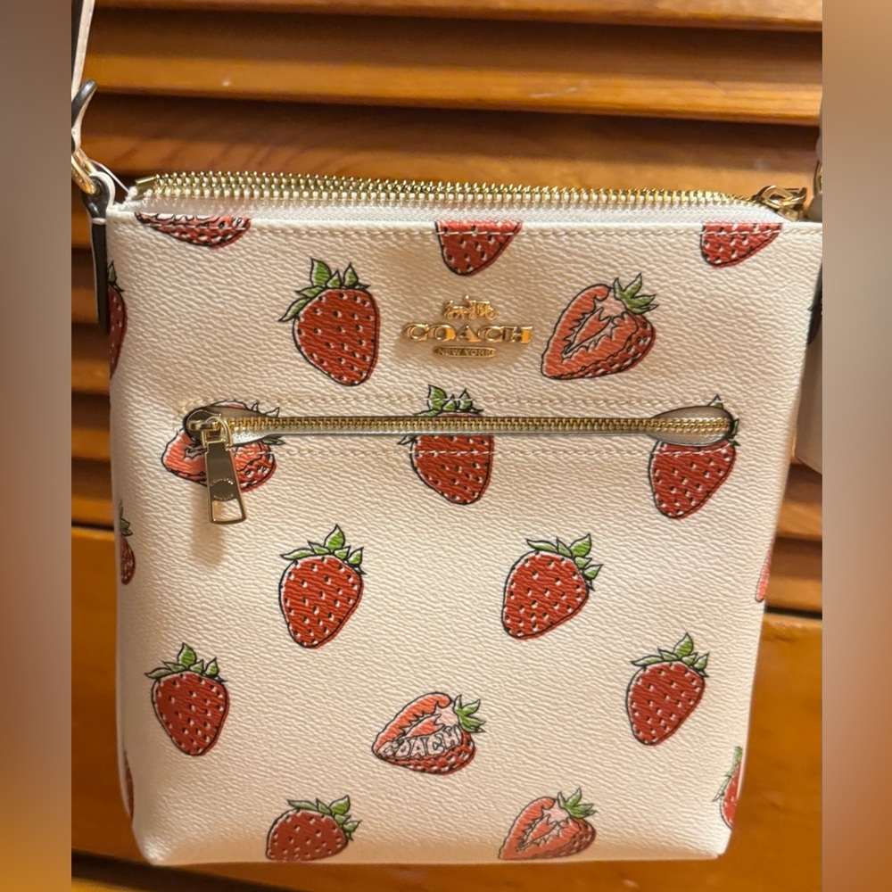 Coach Mini Rowan Bag and Cardholder ๐ Strawberry Print - 2 Pc $348 MSRP - Picture 11 of 15